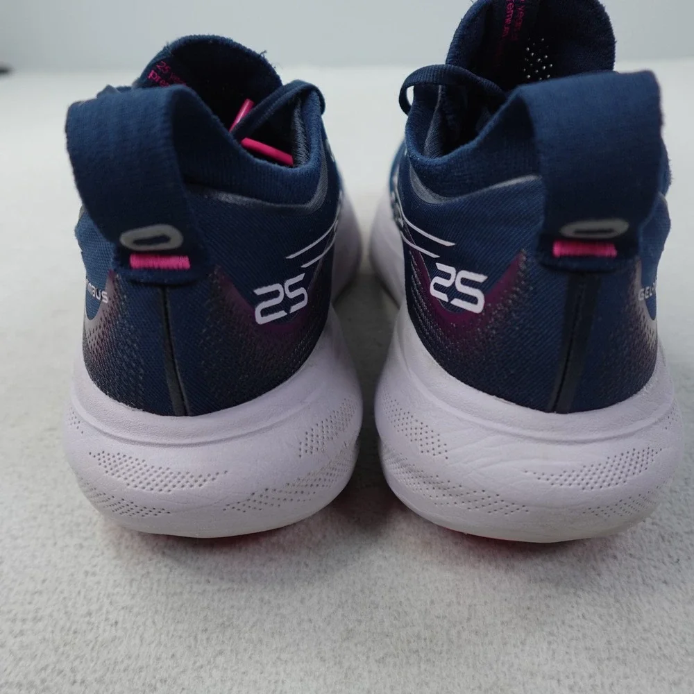 ASICS Gel Nimbus 25 Womens 7 Running Shoes Navy Pink PureGEL FF Blast Gym